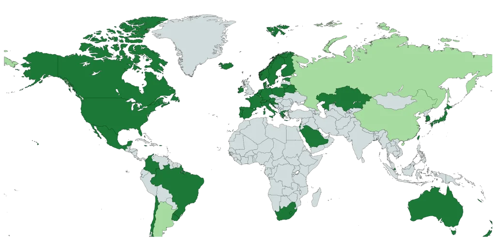 Civic address points US, Canada, UK, Germany, Europe, France, Spain, worldwide, global, Brasil, Mexico