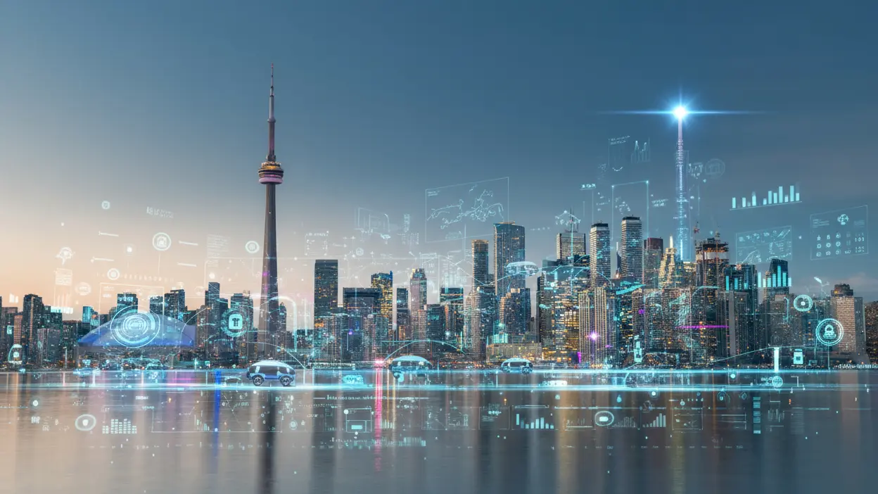 Smart City concept geospatial data